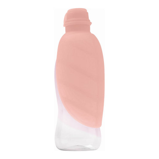 Leaf Up Portable Silicone Dog Water Bottle Pink 500ml